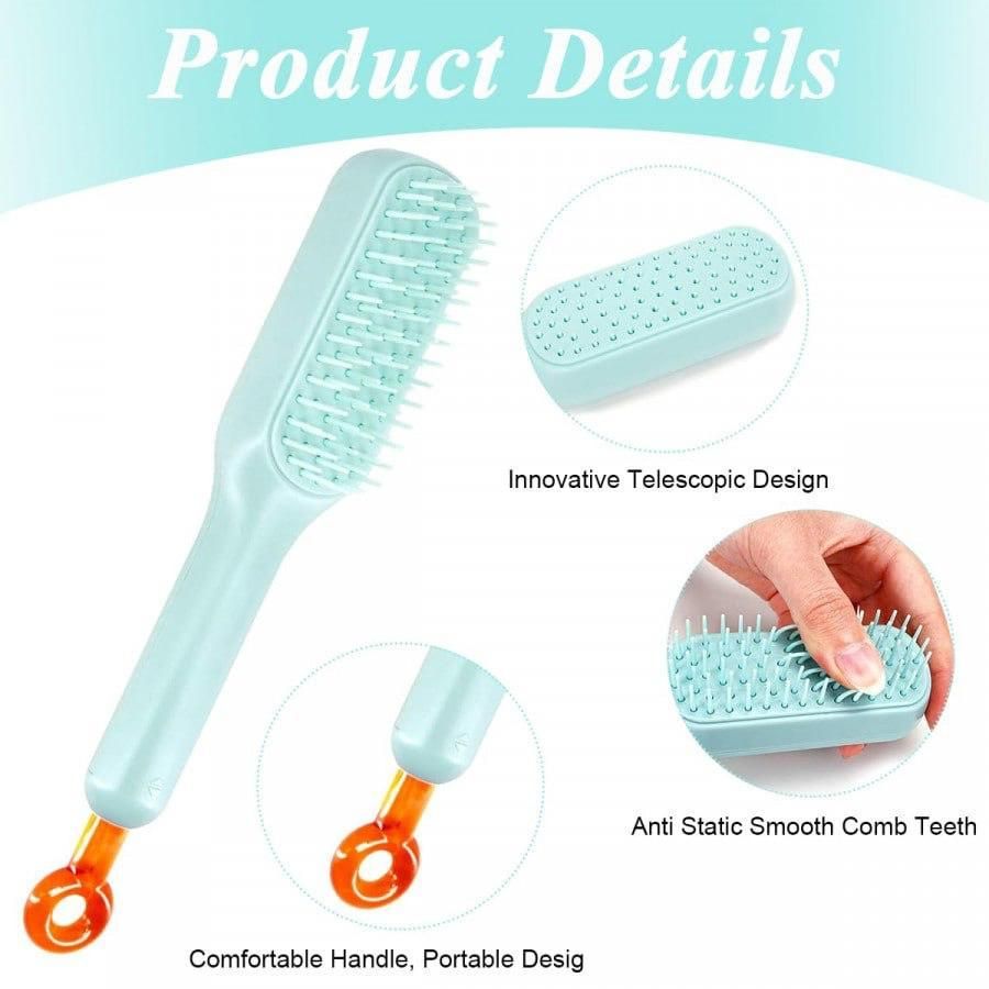 अब बालों की उलझन और झड़ना हुआ Bye-Bye: Self cleaning Anti-static Massage Comb