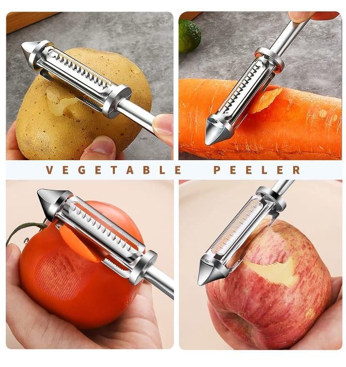 Multifunctional Carrot Fruit Kiwi Vegetable Fruit Peelers, Stainless Steel Peeler Straight Peeler - STORE