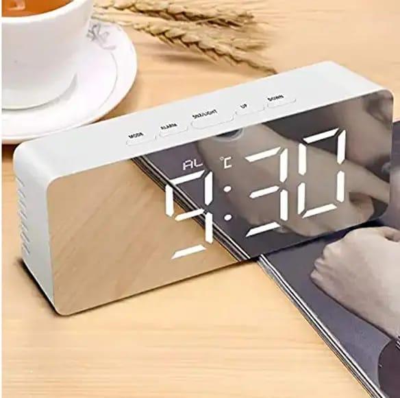 Digital Smart Back Light Table Mirror Alarm Clock - STORE