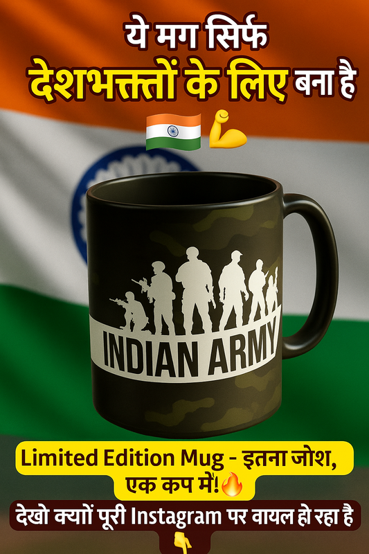 Indian Army "We Live By Chance"  Coffee Tea Mug 11 oz Best For Defence Lover